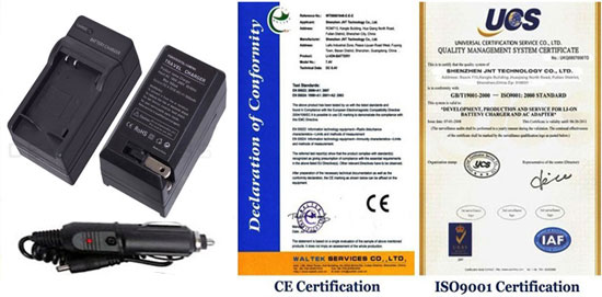 camera battery charger safety certification